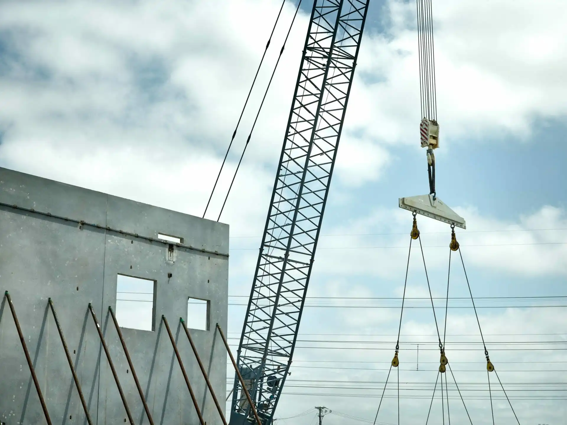 Tilt wall construction site